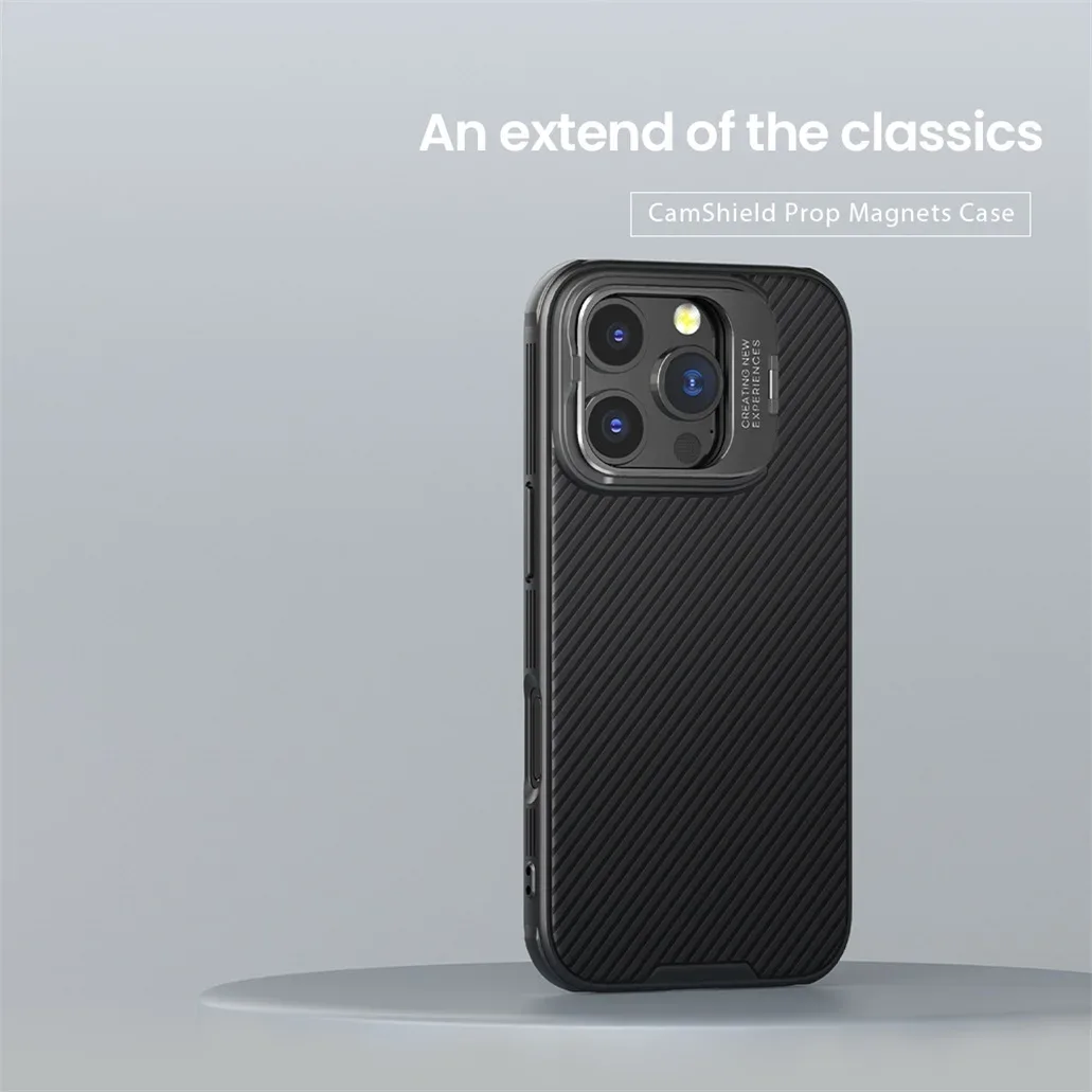 For iPhone 16 Pro Max MagSafe Case NILLKIN CamShield Prop Magnetic Charging Case Shockproof Camera Holder Cover For iPhone16 Pro