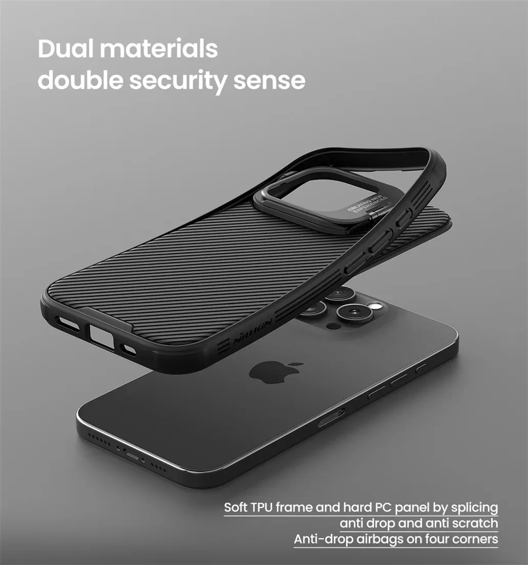 For iPhone 16 Pro Max MagSafe Case NILLKIN CamShield Prop Magnetic Charging Case Shockproof Camera Holder Cover For iPhone16 Pro