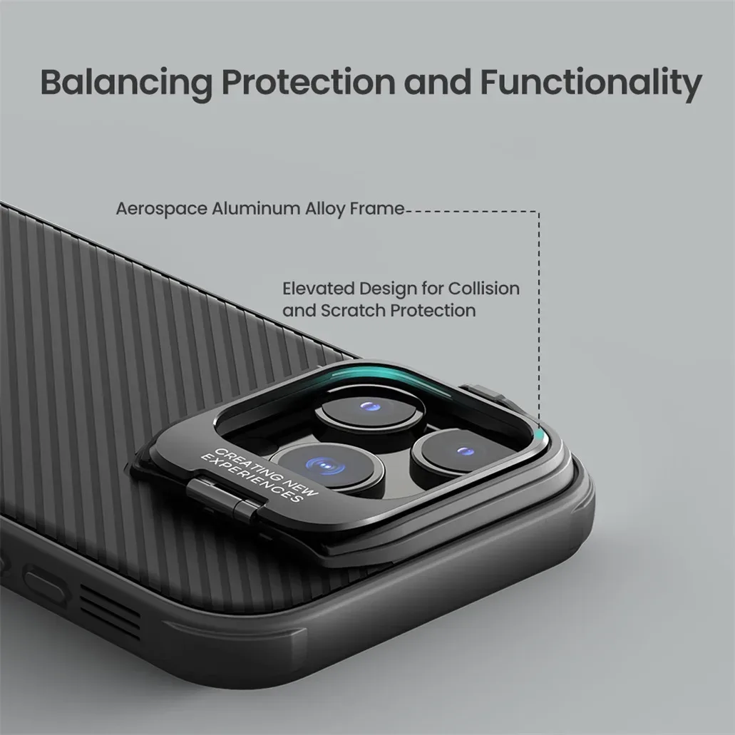 For iPhone 16 Pro Max MagSafe Case NILLKIN CamShield Prop Magnetic Charging Case Shockproof Camera Holder Cover For iPhone16 Pro