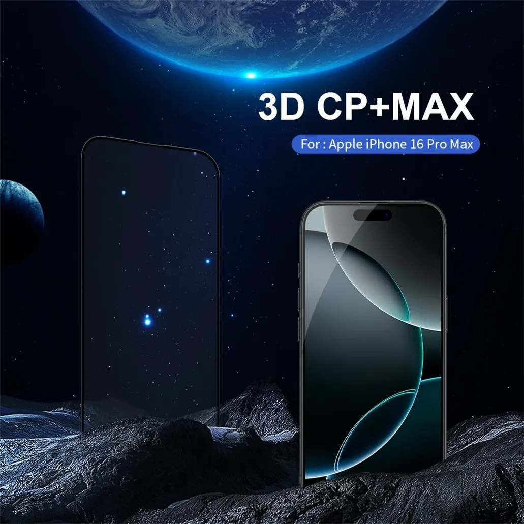 For iPhone 16 Pro Max / 16 Pro Tempered Glass Nillkin 3D CP+Max Anti-Explosion Full Coverage Screen Protector For iPhone 16 Plus