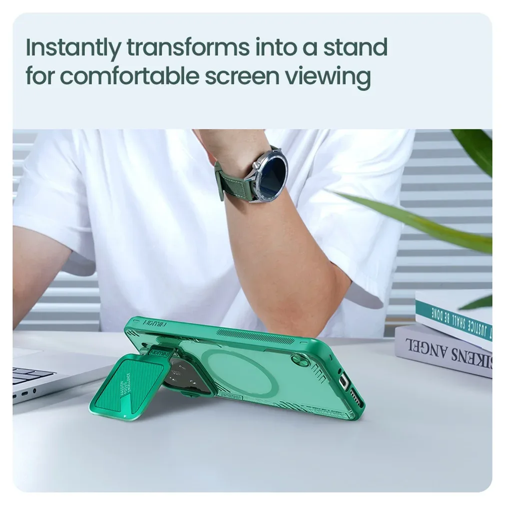 For Xiaomi 15 /15 Pro Magsafe Case NILLKIN Iceblade Prop Transparent Eco-friendly Camera Holder Magnetic Cover For Xiaomi Mi 15