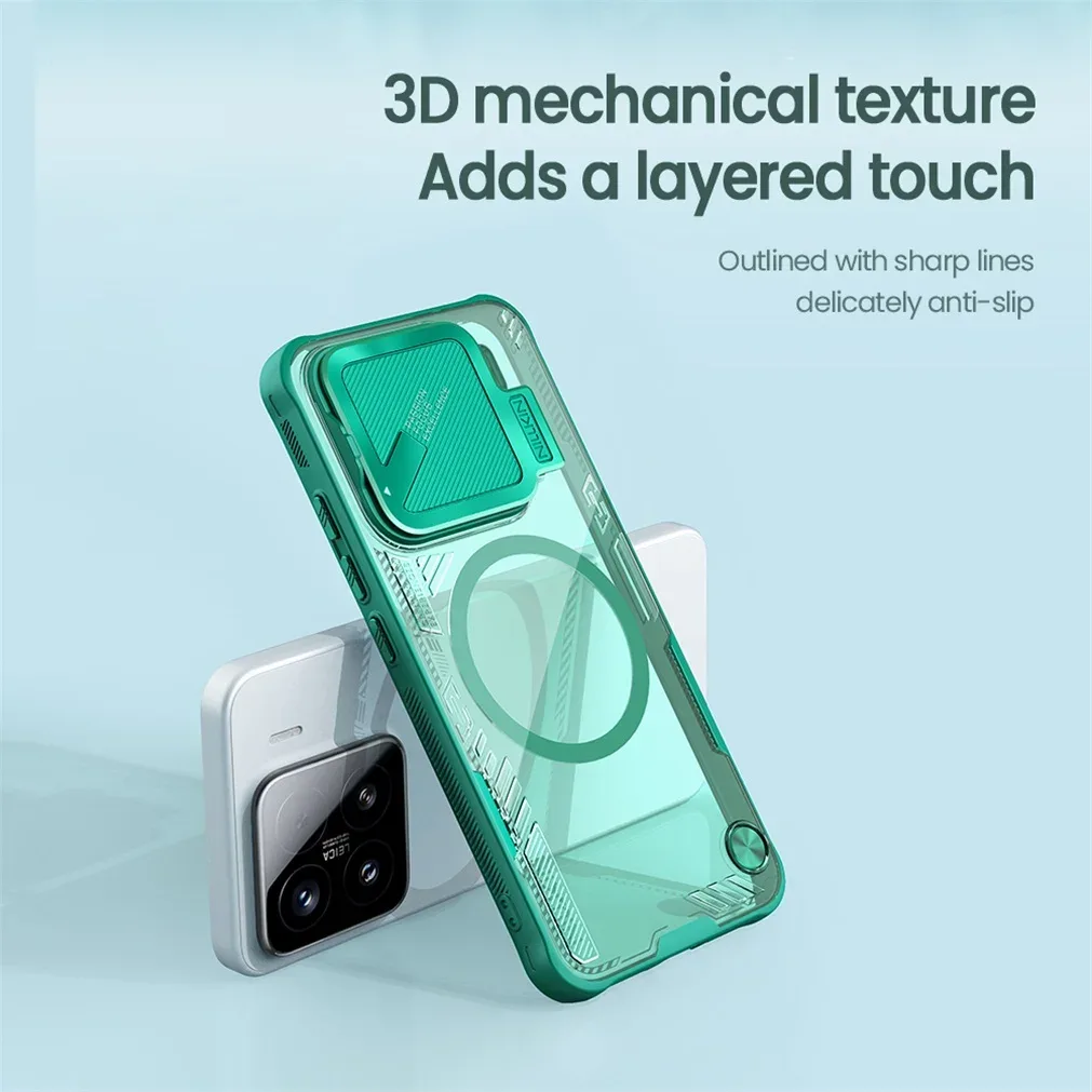 For Xiaomi 15 /15 Pro Magsafe Case NILLKIN Iceblade Prop Transparent Eco-friendly Camera Holder Magnetic Cover For Xiaomi Mi 15