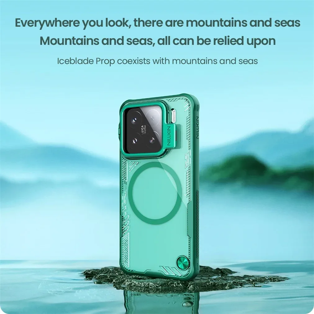 NILLKIN For Xiaomi 15 /15 Pro Magsafe Case Transparent Magnetic Wireless Charging Back Cover For Xiaomi Mi 15 With Camera Holder