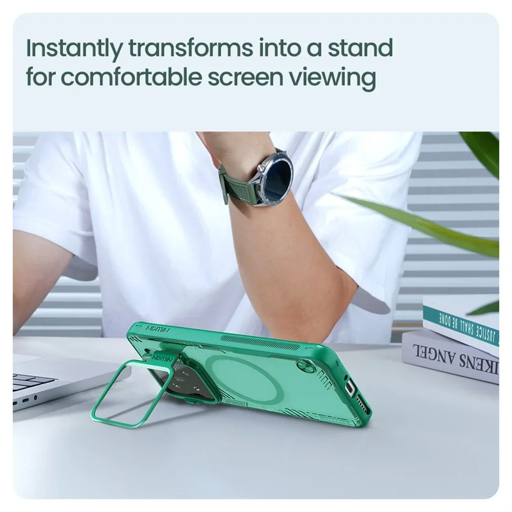 NILLKIN For Xiaomi 15 /15 Pro Magsafe Case Transparent Magnetic Wireless Charging Back Cover For Xiaomi Mi 15 With Camera Holder
