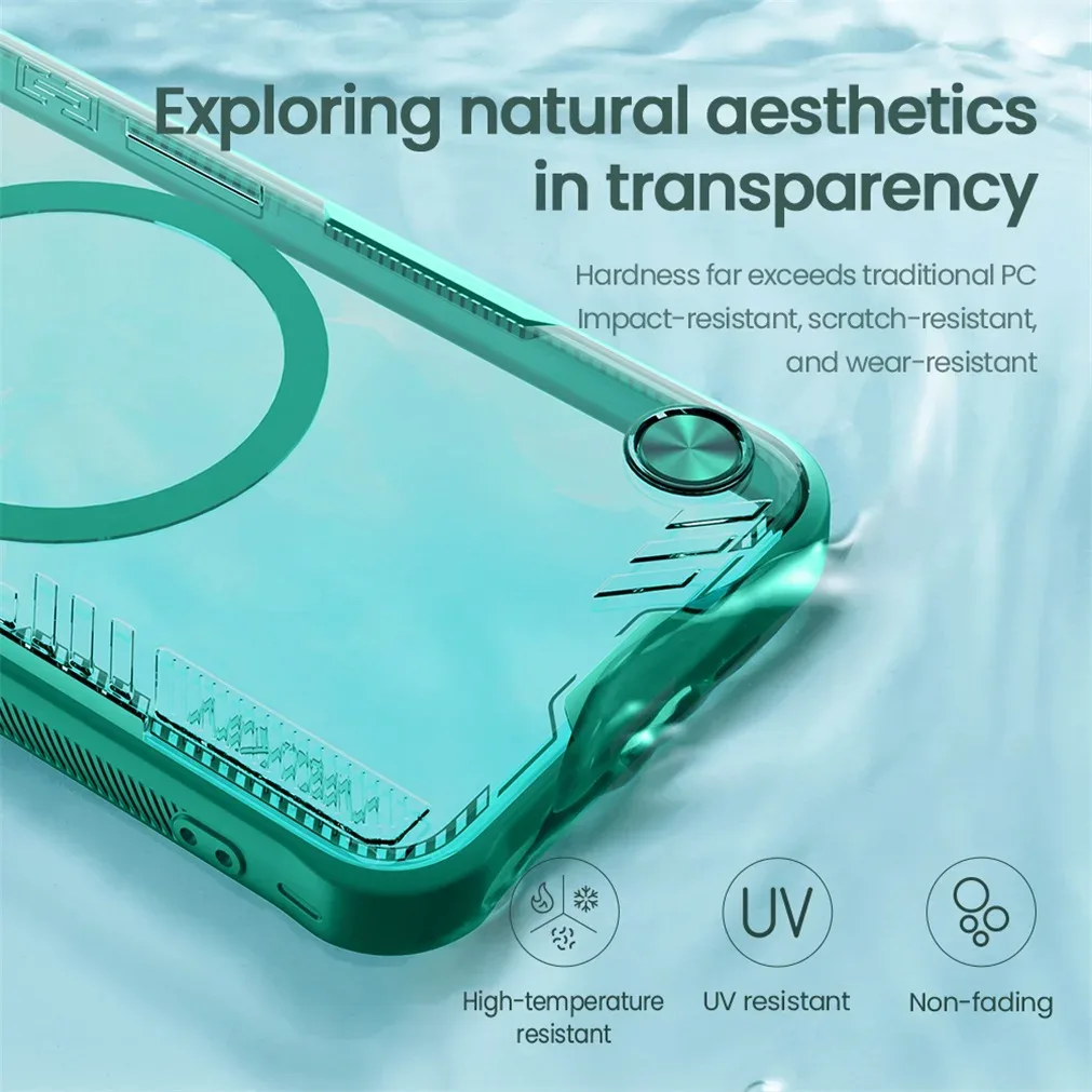 NILLKIN For Xiaomi 15 /15 Pro Magsafe Case Transparent Magnetic Wireless Charging Back Cover For Xiaomi Mi 15 With Camera Holder