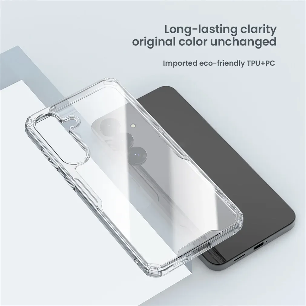Nillkin For Samsung Galaxy S25 Ultra Case Nature Pro Transparent Soft TPU Frame Protection Back Cover For Samsung S25 S25+ Plus