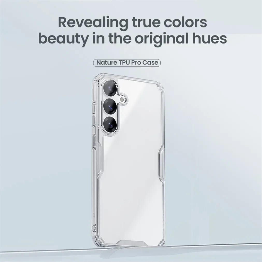 Nillkin For Samsung Galaxy S25 Ultra Case Nature Pro Transparent Soft TPU Frame Protection Back Cover For Samsung S25 S25+ Plus