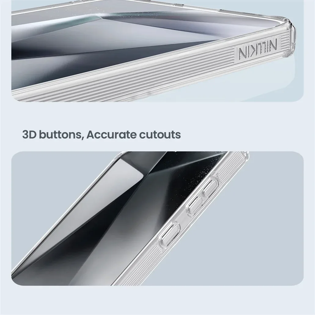 Nillkin For Samsung Galaxy S25 Ultra MagSafe Magnetic Case Nature Pro Transparent Soft TPU Frame Cover For Samsung S25 S25+ Plus
