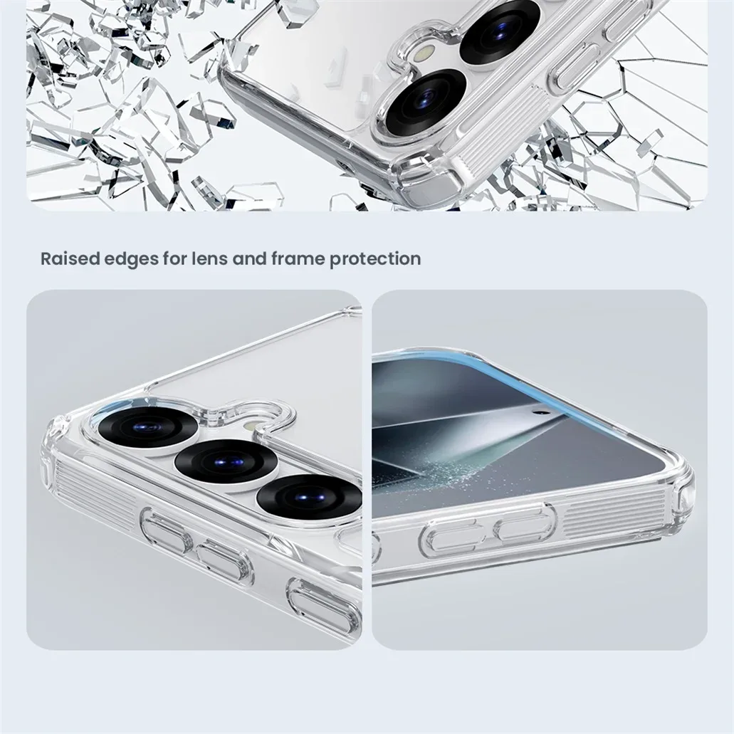 Nillkin For Samsung Galaxy S25 Ultra MagSafe Magnetic Case Nature Pro Transparent Soft TPU Frame Cover For Samsung S25 S25+ Plus