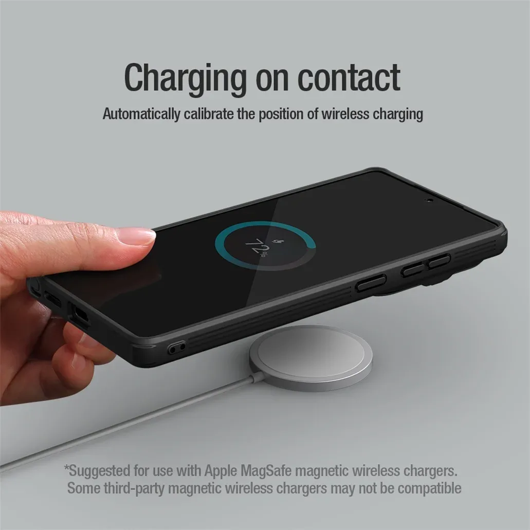 For Samsung Galaxy S25 Ultra MagSafe Case NILLKIN CamShield Prop Magnetic Charging Phone Holder Camera Cover For SAM S25Ultra