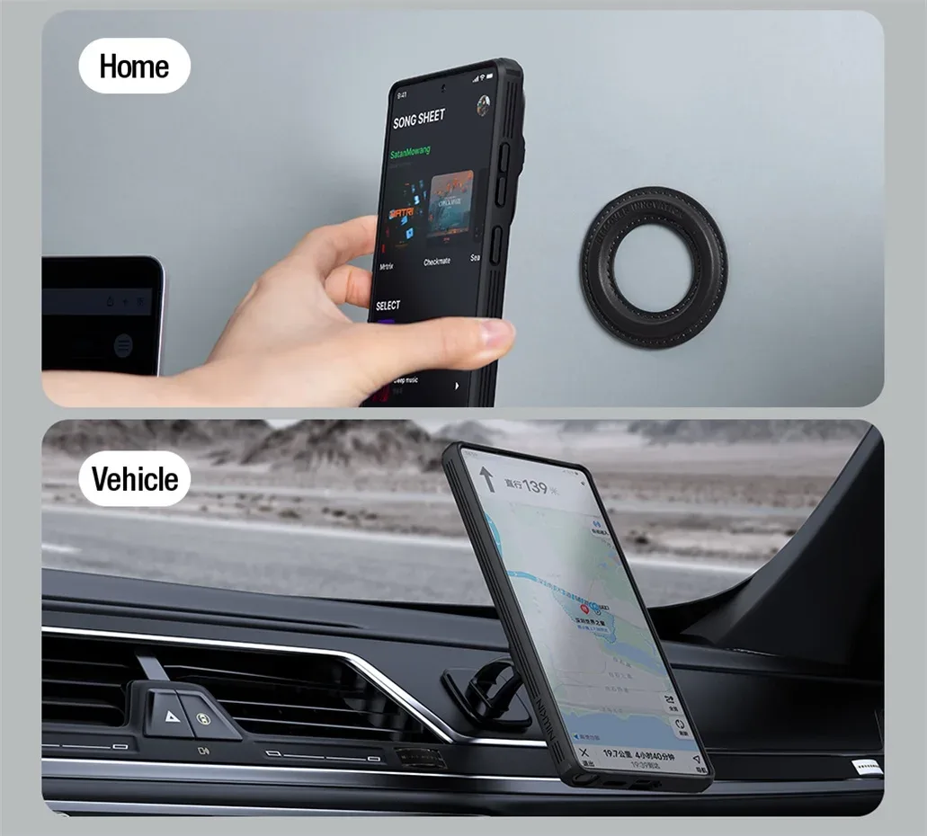 For Samsung Galaxy S25 Ultra MagSafe Case NILLKIN CamShield Prop Magnetic Charging Phone Holder Camera Cover For SAM S25Ultra