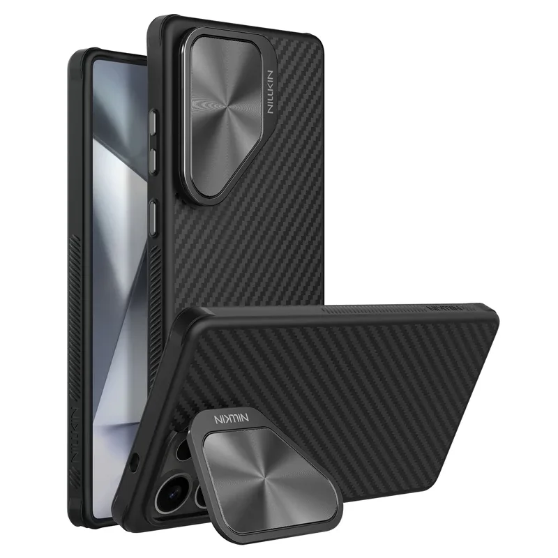 For Samsung Galaxy S25 Ultra MagSafe Case NILLKIN CarboProp Aramid Fiber Magnetic Case Camera Stand Cover For Samsung S25Ultra