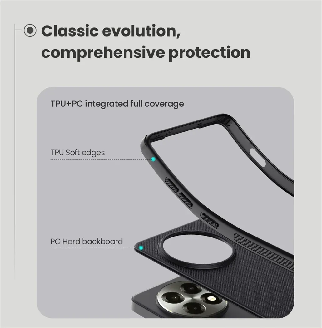For OnePlus 13R / Ace 5 /5 Pro Case Nillkin Frosted Shield Pro Soft TPU Frame Hard PC Shell Shockproof Cover For One Plus 13R