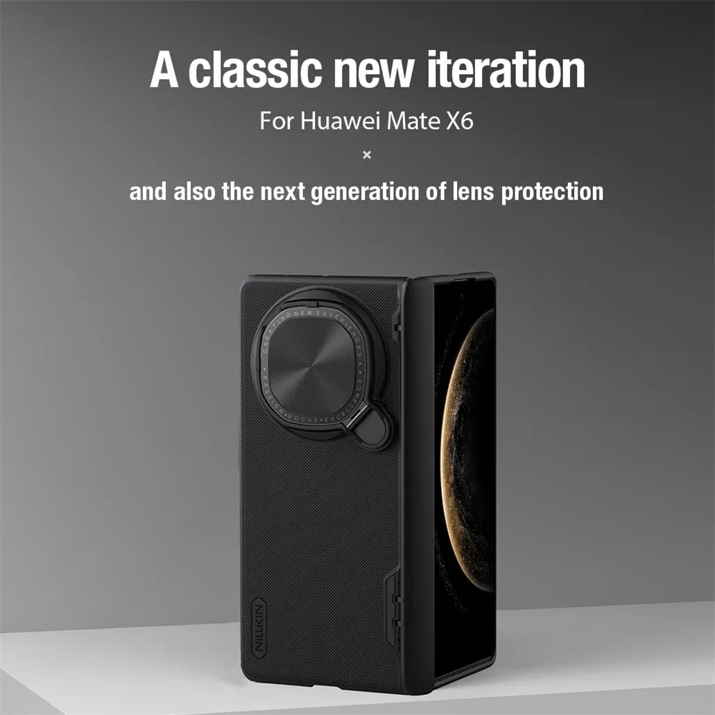 For Huawei Mate X6 Case NILLKIN Frosted Shield Prop Camera Cover Flip-style Lens Holder 180°Folding Cover For Huawei Mate X6