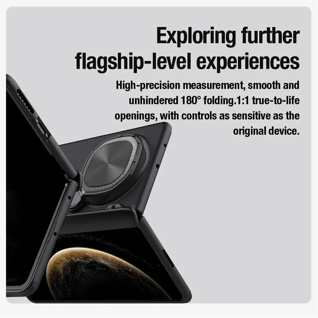 For Huawei Mate X6 Case NILLKIN Frosted Shield Prop Camera Cover Flip-style Lens Holder 180°Folding Cover For Huawei Mate X6
