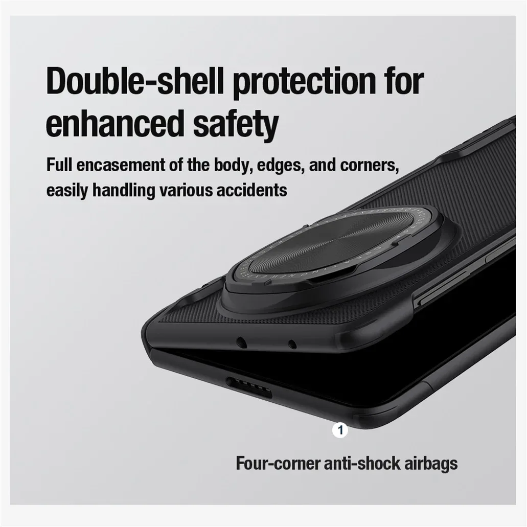 For Huawei Mate X6 Case NILLKIN Frosted Shield Prop Camera Cover Flip-style Lens Holder 180°Folding Cover For Huawei Mate X6