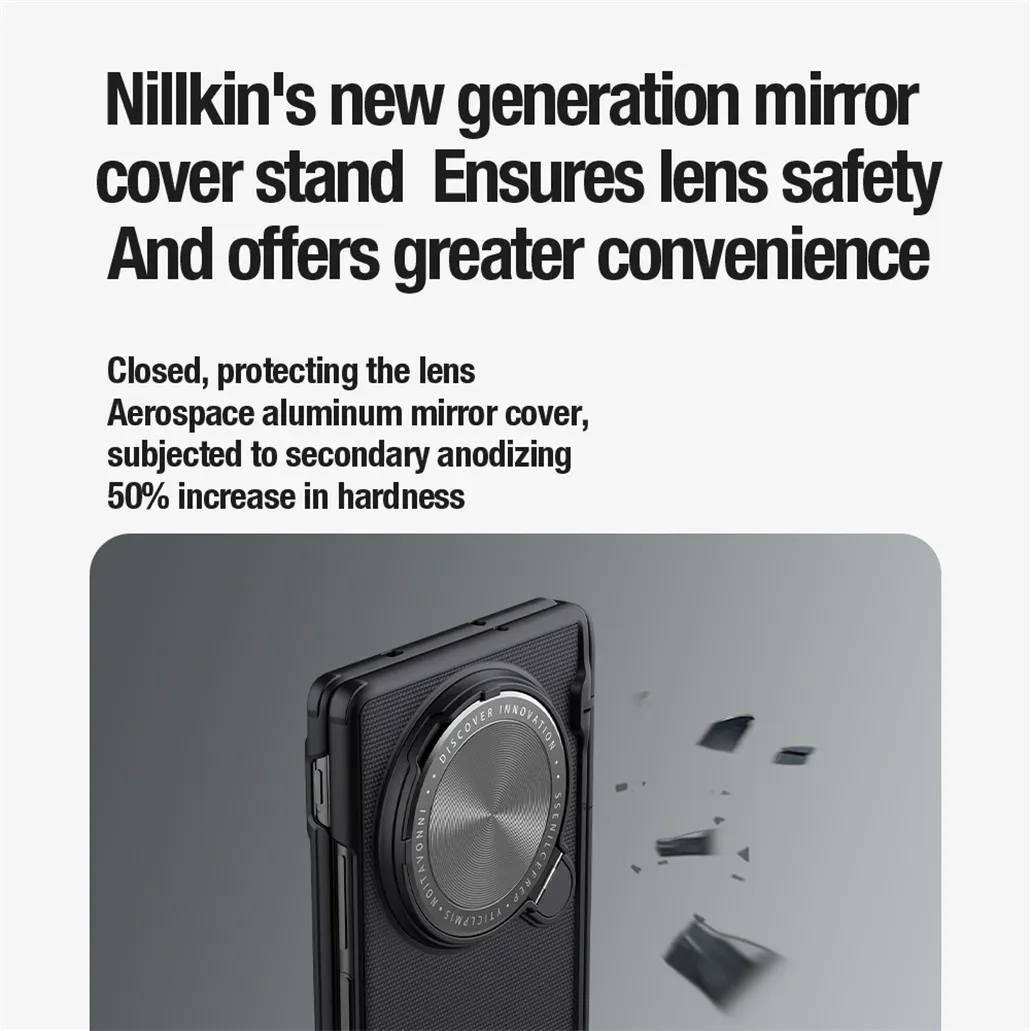 For Huawei Mate X6 Case NILLKIN Frosted Shield Prop Camera Cover Flip-style Lens Holder 180°Folding Cover For Huawei Mate X6