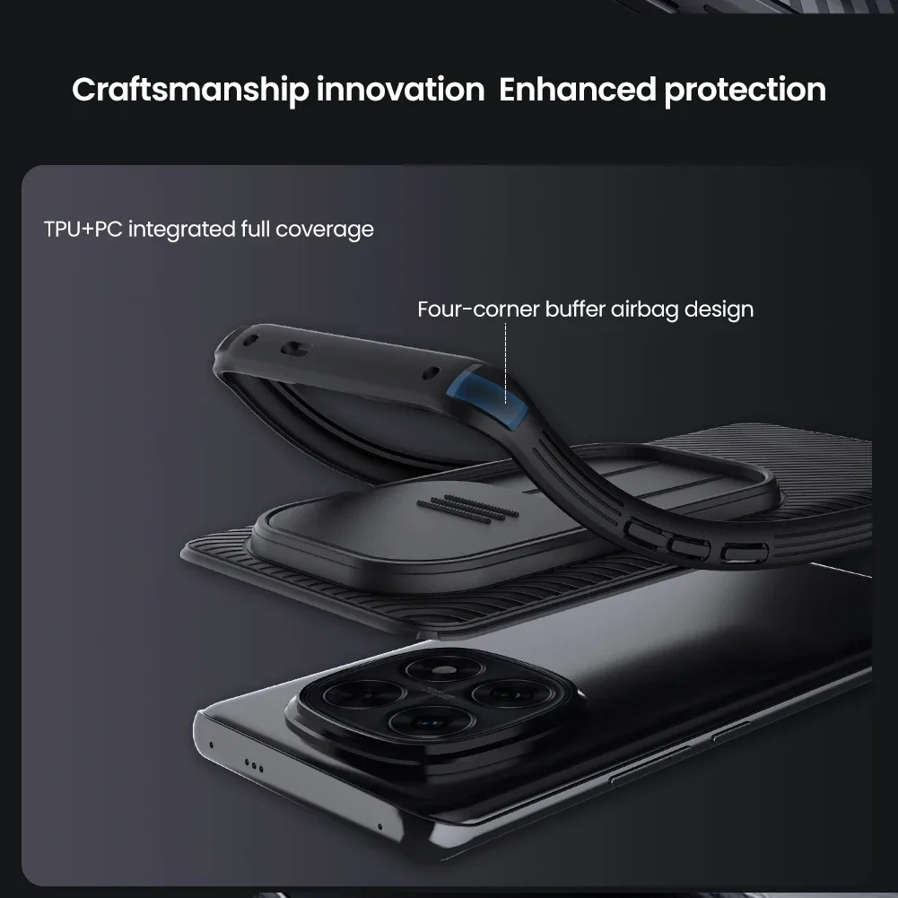 For Xiaomi Poco X7 5G Case NILLKIN CamShield Pro Shockproof Slide Camera Lens Privacy Protection Back Cover For Poco X7 5G