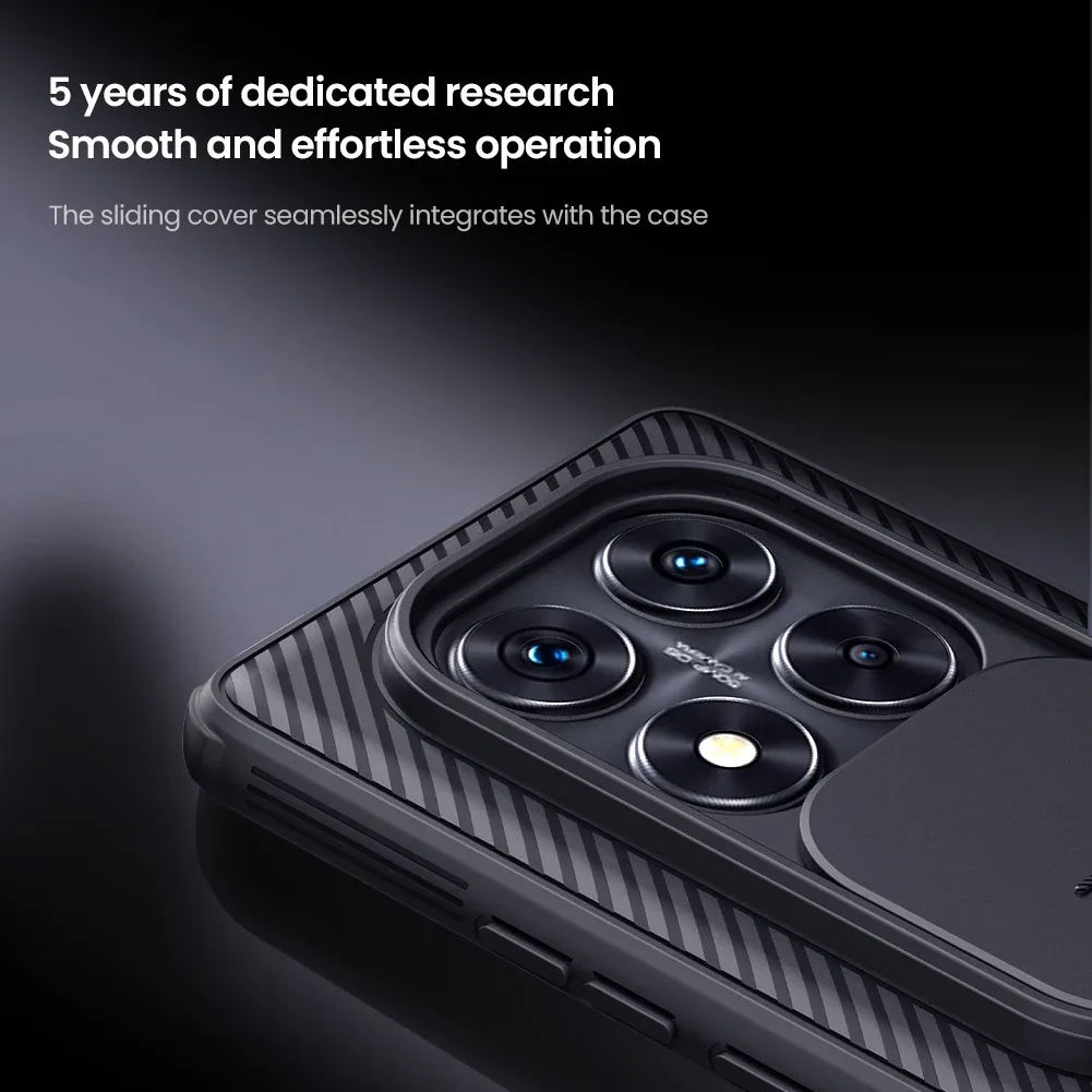 For Xiaomi Poco X7 5G Case NILLKIN CamShield Pro Shockproof Slide Camera Lens Privacy Protection Back Cover For Poco X7 5G