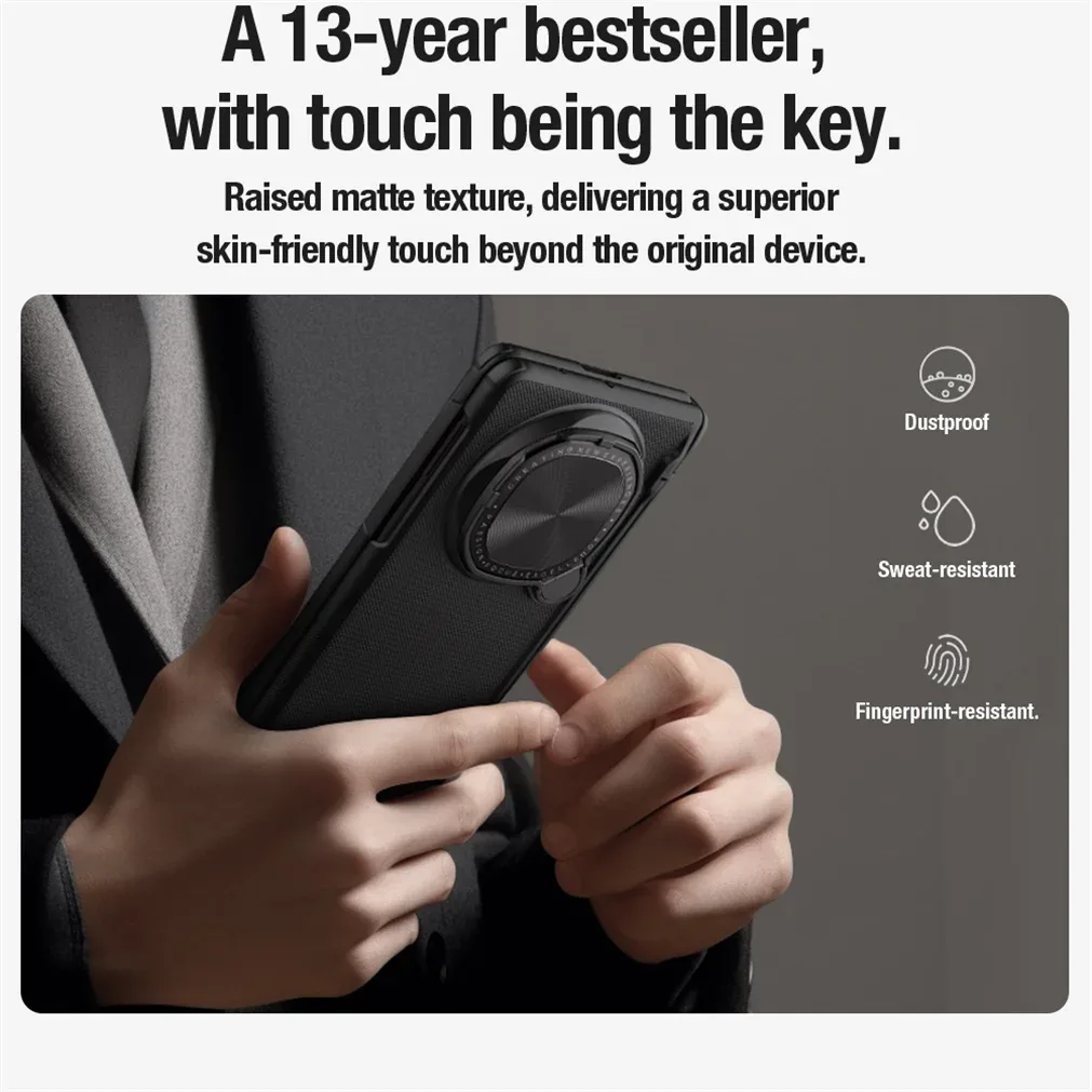 For Huawei Mate X6 MagSafe Case NILLKIN Frosted Shield Prop Magnetic Case Camera Cover Holder Folding Cover For Huawei Mate X6
