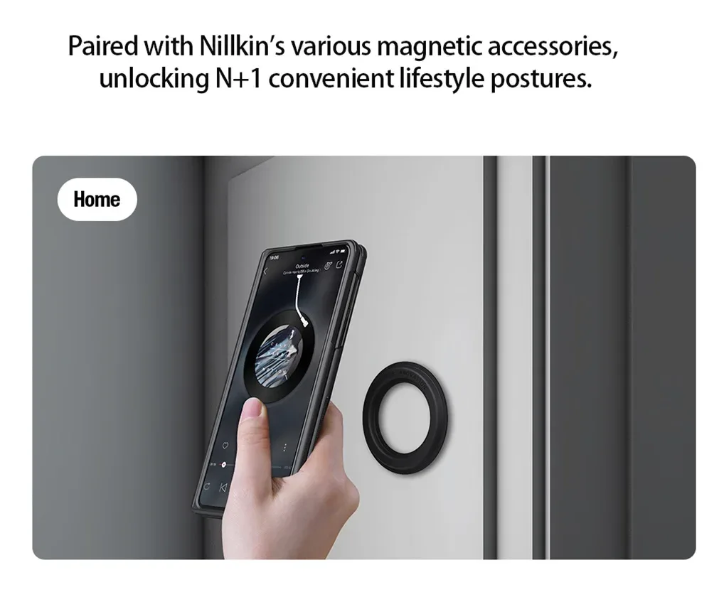 For Huawei Mate X6 MagSafe Case NILLKIN Frosted Shield Prop Magnetic Case Camera Cover Holder Folding Cover For Huawei Mate X6