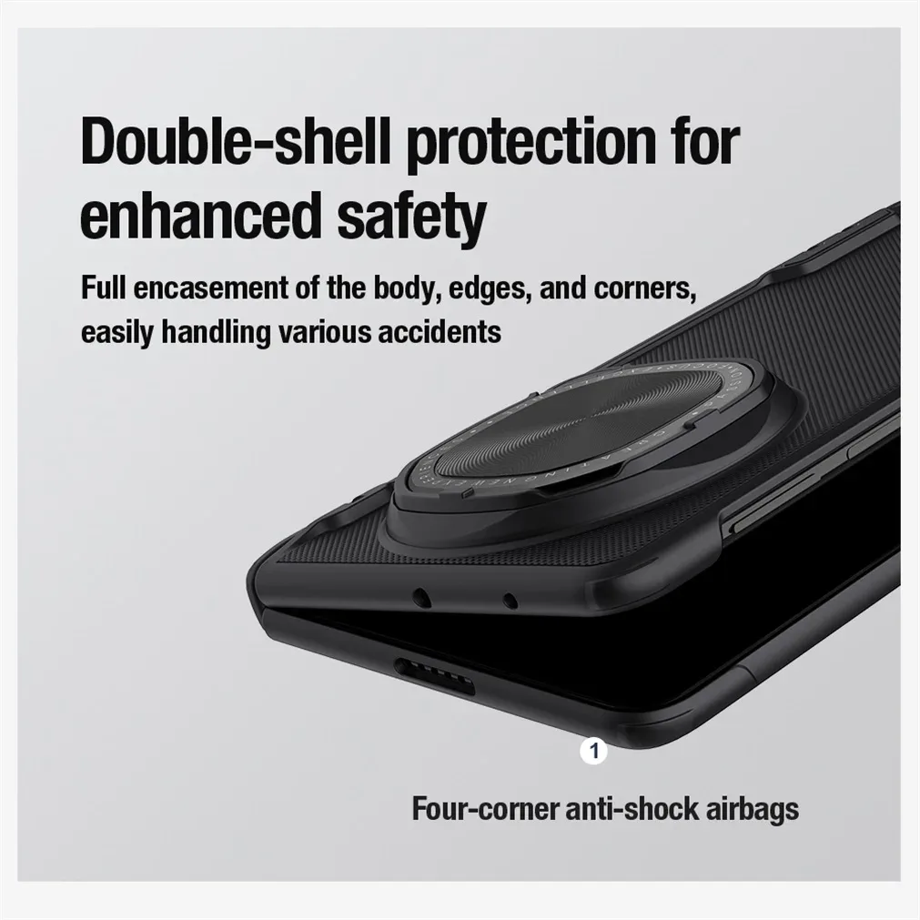 For Huawei Mate X6 MagSafe Case NILLKIN Frosted Shield Prop Magnetic Case Camera Cover Holder Folding Cover For Huawei Mate X6