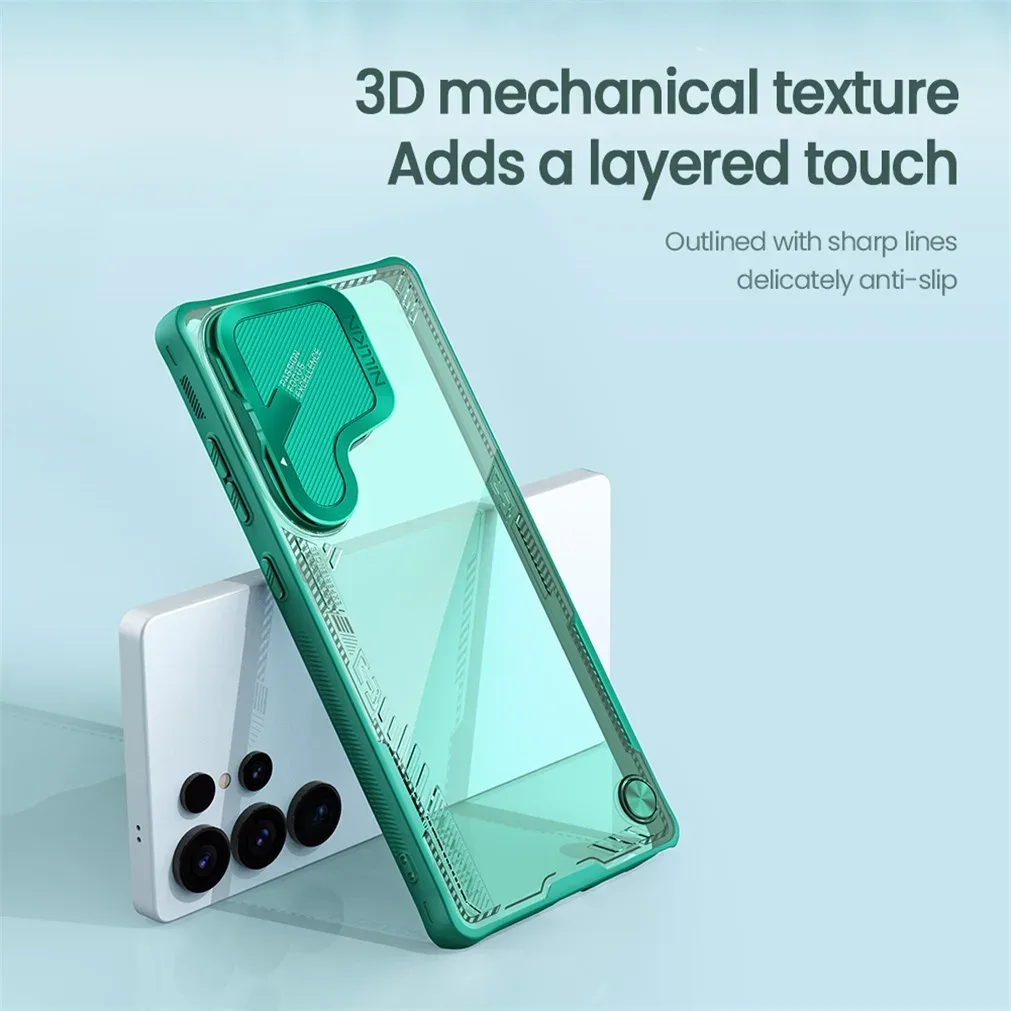 For Samsung Galaxy S25 Ultra Case NILLKIN Iceblade Prop Transparent Eco-friendly Material Phone Holder Camera Cover For S25Ultra