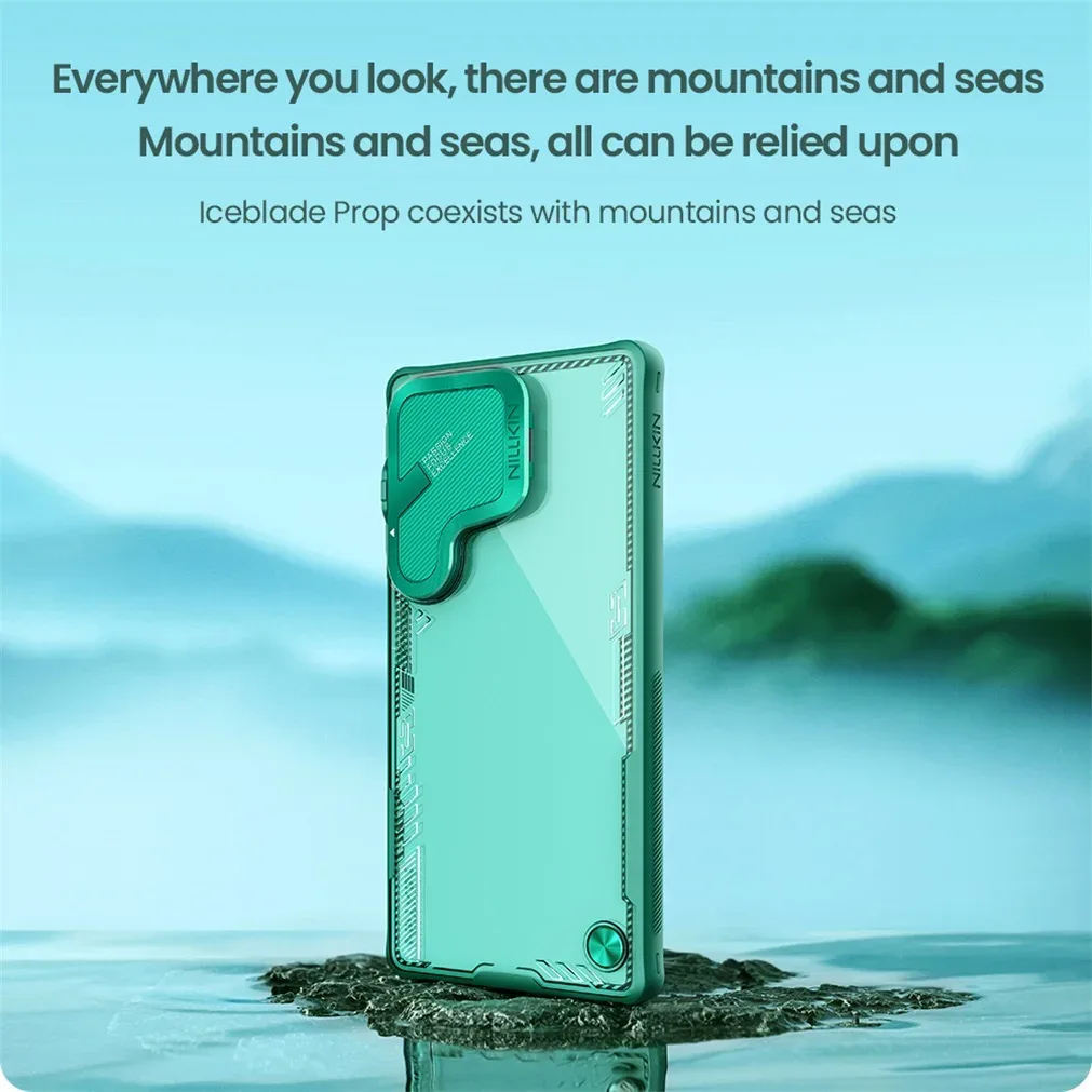 For Samsung Galaxy S25 Ultra Case NILLKIN Iceblade Prop Transparent Eco-friendly Material Phone Holder Camera Cover For S25Ultra