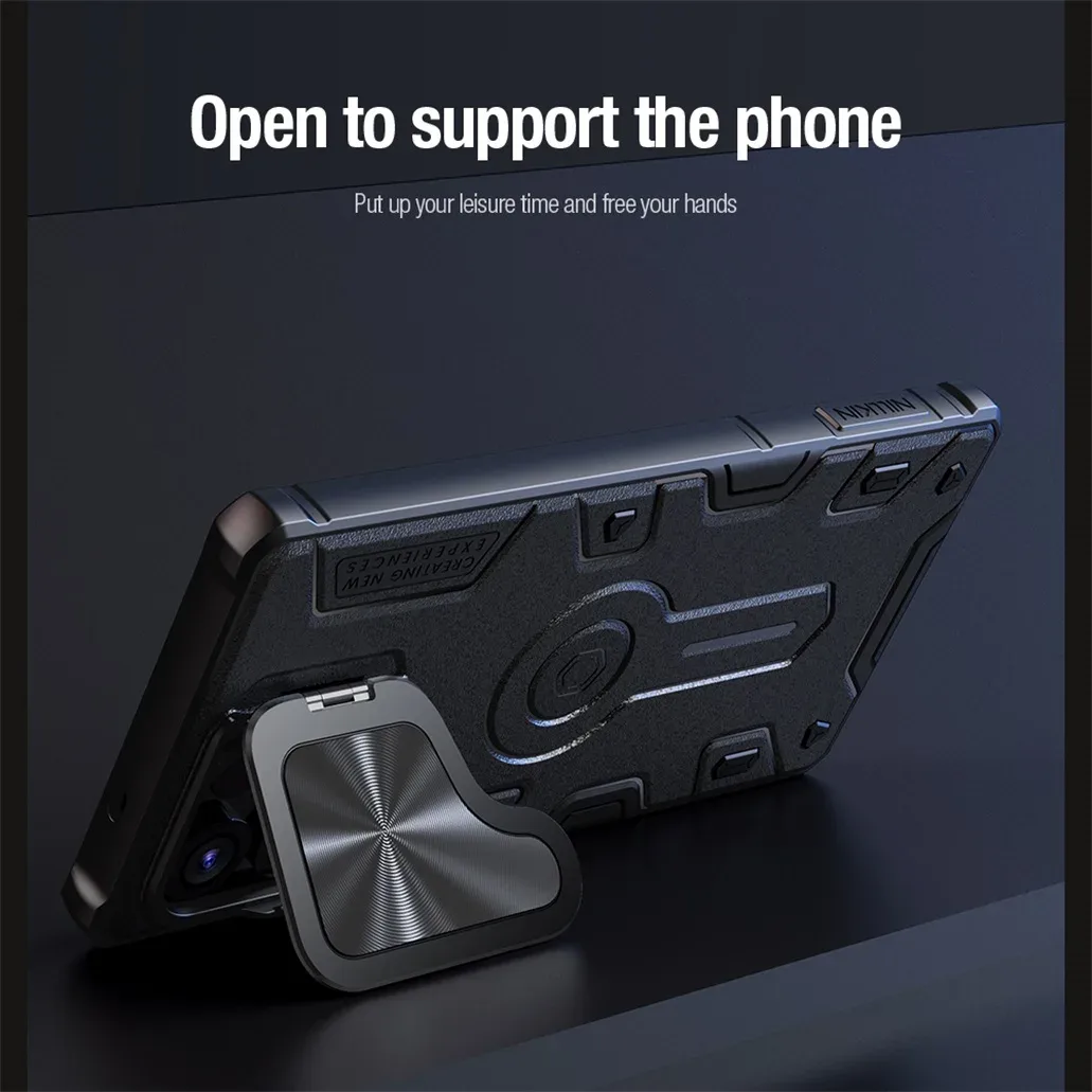 For Samsung Galaxy S25 Ultra Case NILLKIN CamShield Armor Prop Anti-drop Foldable Phone Stand Camera Cover For Samsung S25Ultra
