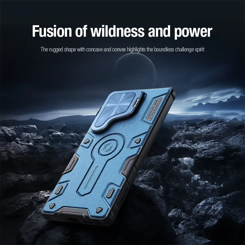 For Samsung Galaxy S25 Ultra Case NILLKIN CamShield Armor Prop Anti-drop Foldable Phone Stand Camera Cover For Samsung S25Ultra