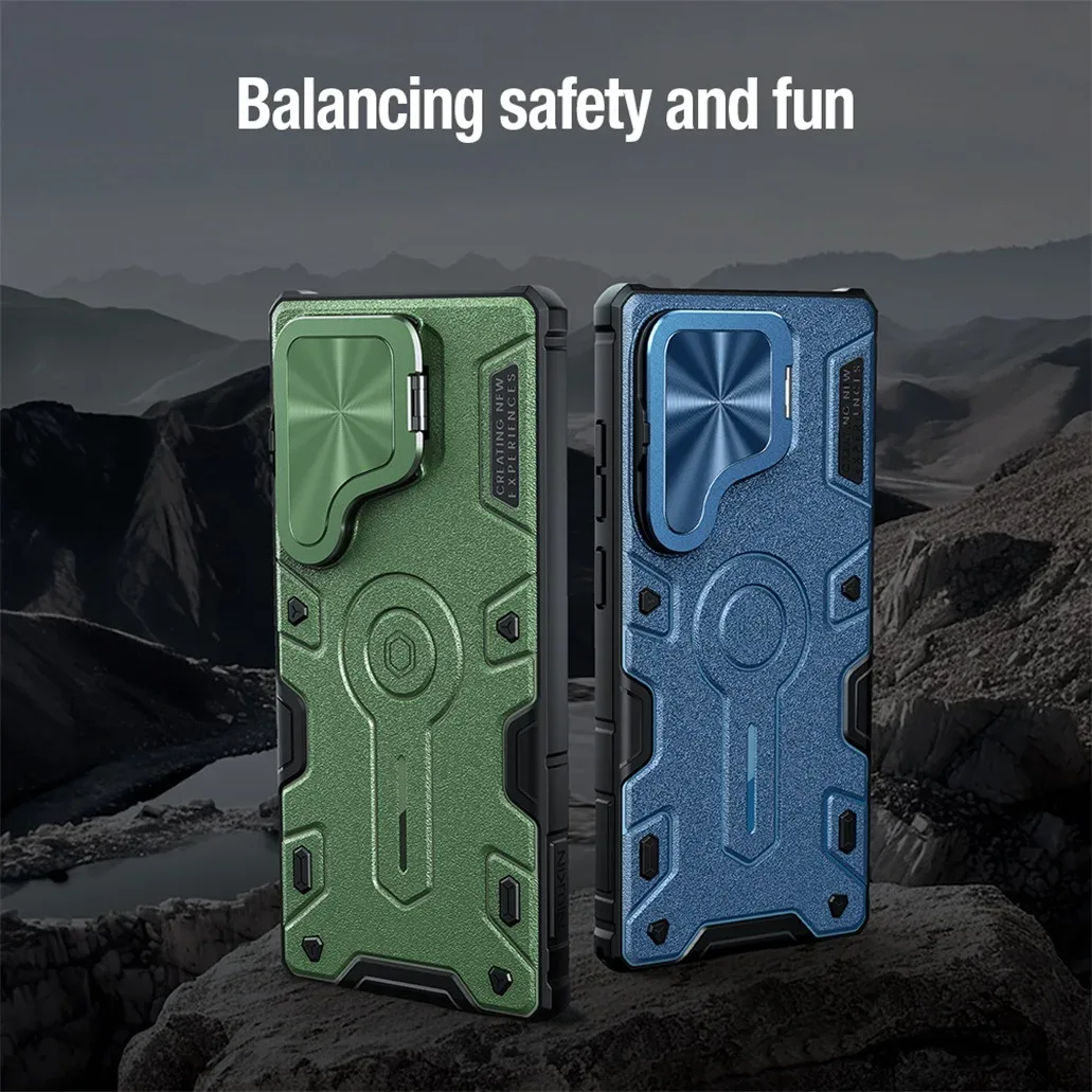 For Samsung Galaxy S25 Ultra Case NILLKIN CamShield Armor Prop Anti-drop Foldable Phone Stand Camera Cover For Samsung S25Ultra
