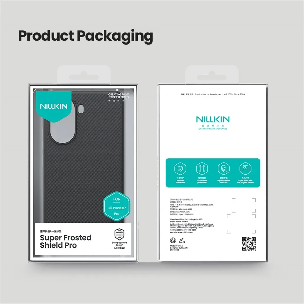 For Xiaomi Poco X7 Pro 5G Case Nillkin Frosted Shield Pro Soft TPU Frame Hard PC Shell Shockproof Back Cover For Poco X7 Pro