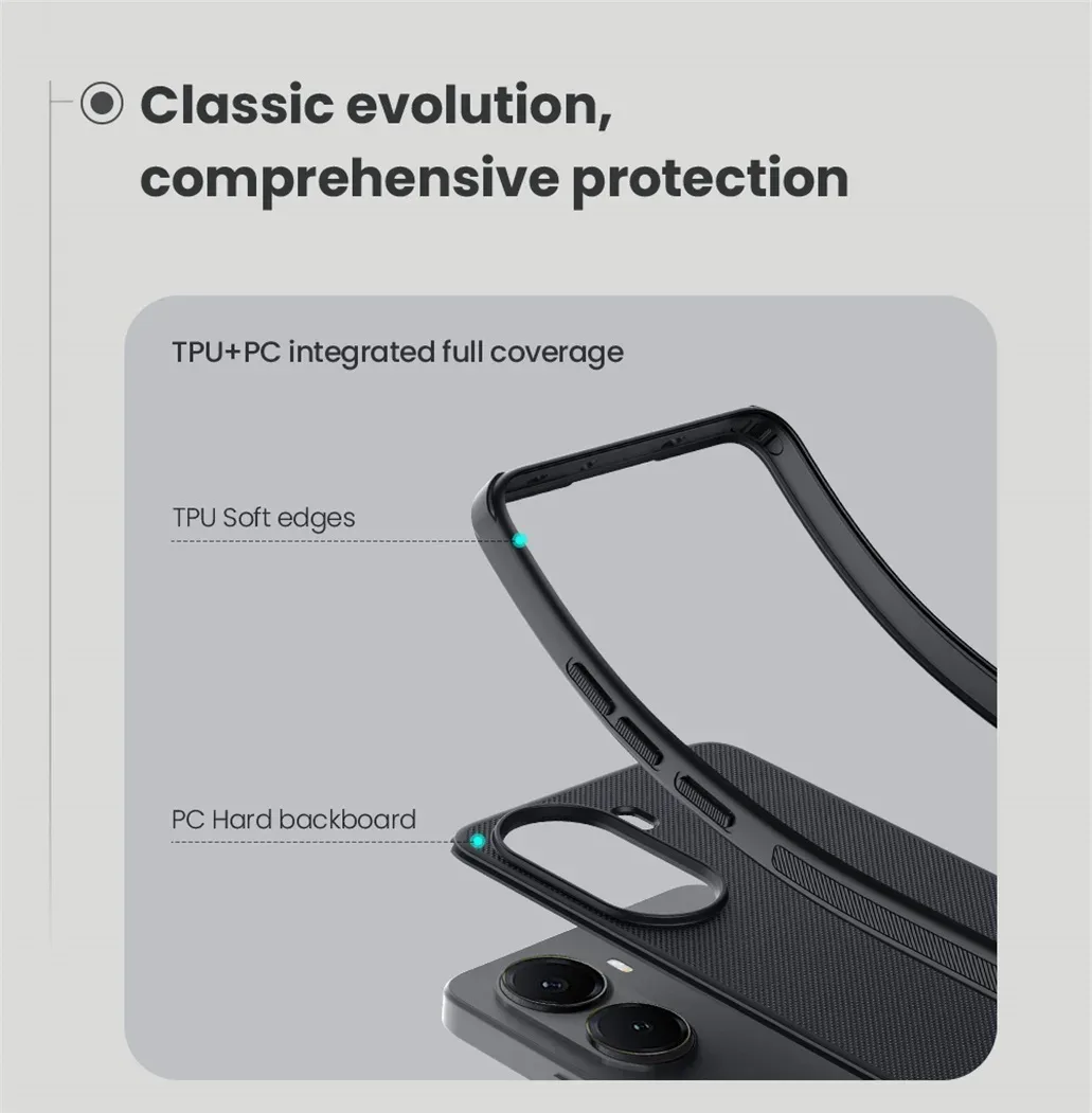 For Xiaomi Poco X7 Pro 5G Case Nillkin Frosted Shield Pro Soft TPU Frame Hard PC Shell Shockproof Back Cover For Poco X7 Pro