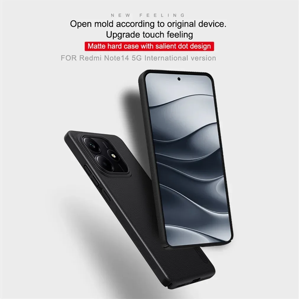 For Xiaomi Redmi Note 14 5G Global Version Case NILLKIN Frosted Shield Case Hard PC Ultra-Thin Back Cover For Redmi Note14 5G