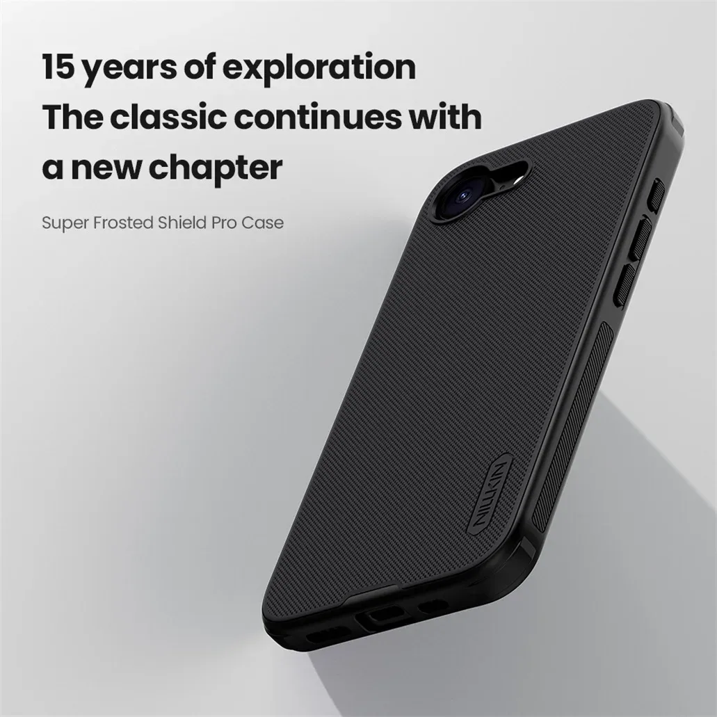 For iPhone 16e Case Nillkin Frosted Shield Pro Soft TPU Frame Hard PC Shell Shockproof Ultra-thin Back Cover For iPhone 16e