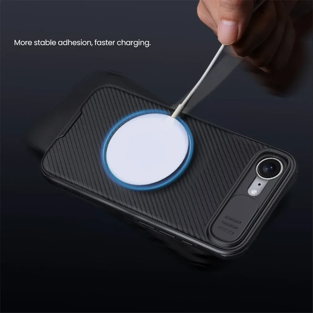 For iPhone 16e MagSafe Case NILLKIN CamShield Pro Shockproof Magnetic Charging Slide Camera Cover For iPhone 16e With Curtain