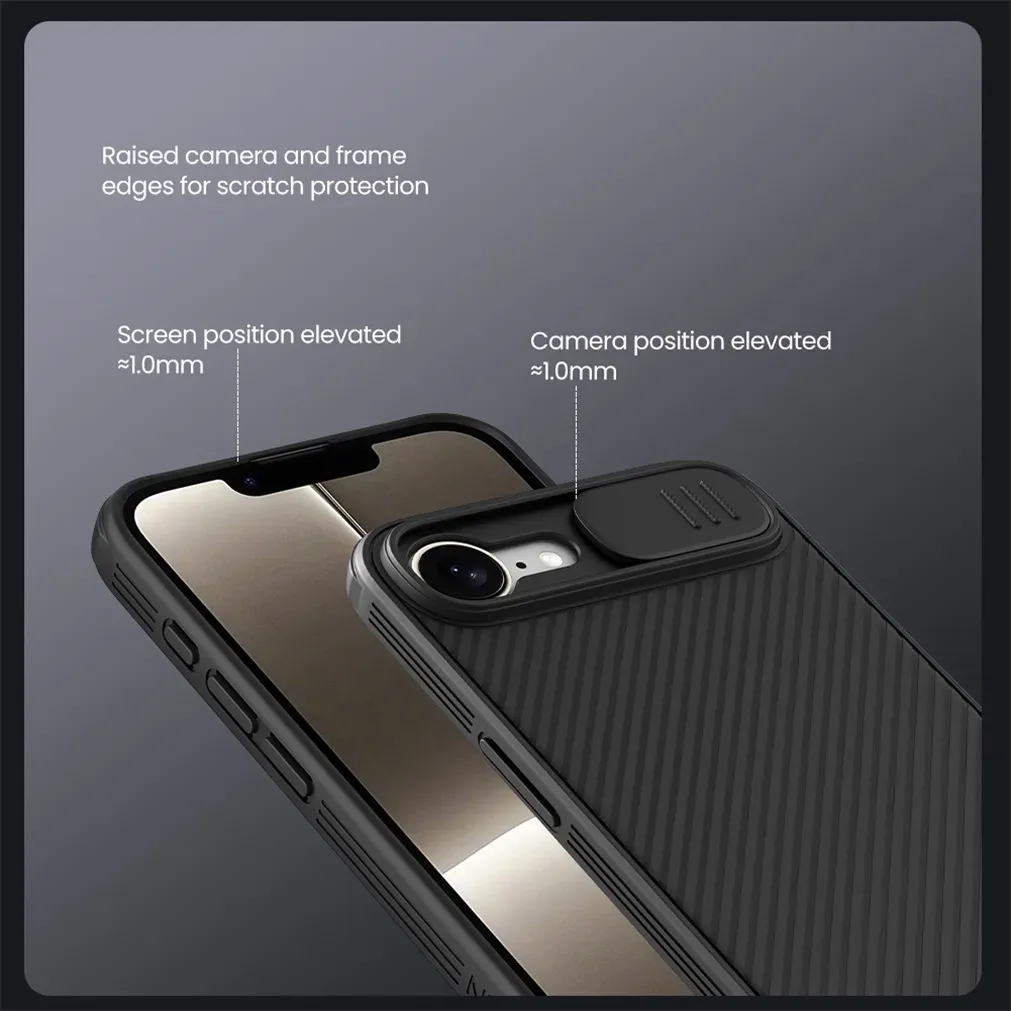 For iPhone 16e MagSafe Case NILLKIN CamShield Pro Shockproof Magnetic Charging Slide Camera Cover For iPhone 16e With Curtain