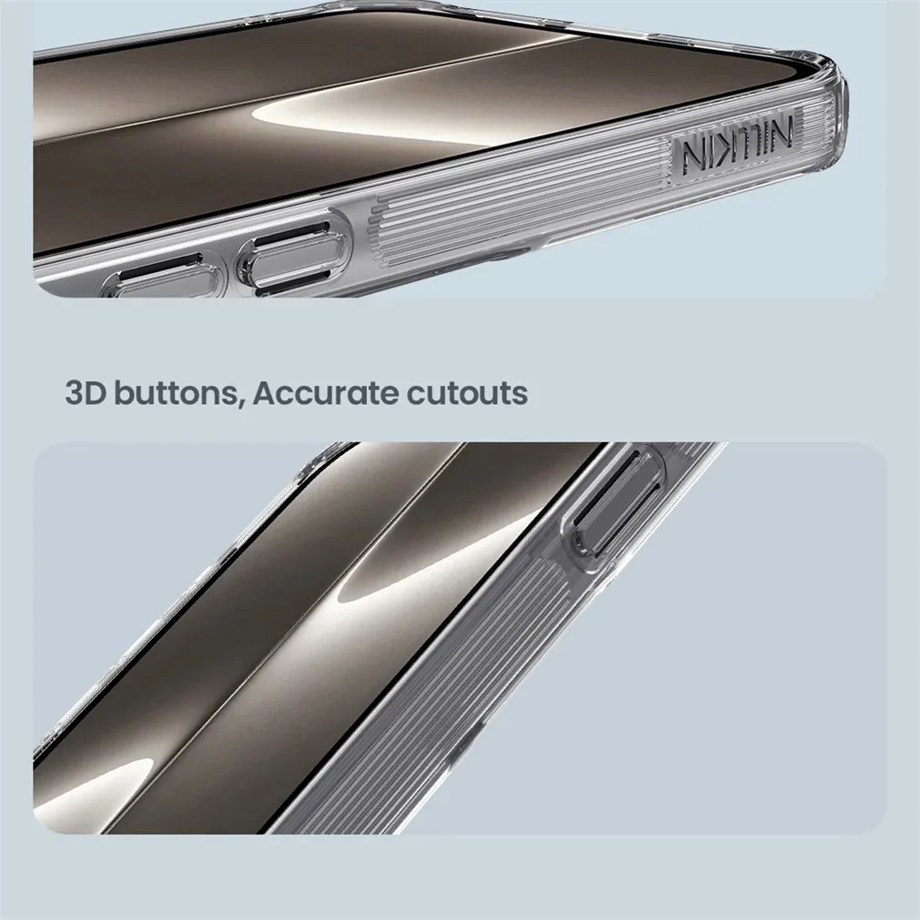 Nillkin For iPhone 16e Case Nature Pro Transparent Shockproof Soft TPU Frame Hard PC Shell Clear Back Cover For iPhone 16e