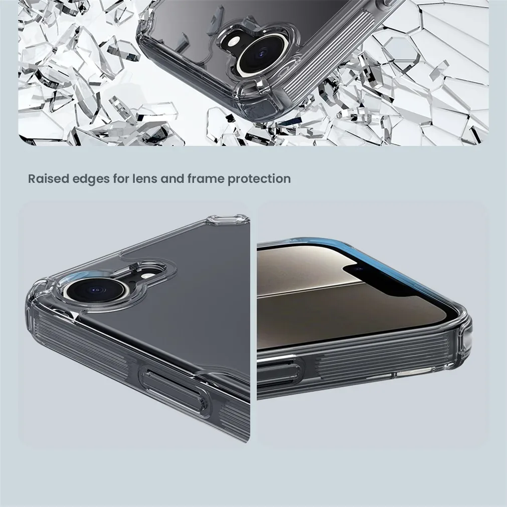 Nillkin For iPhone 16e MagSafe Case Nature Pro Transparent Magnetic Wireless Charging Case Shockproof Clear Cover For iPhone 16e