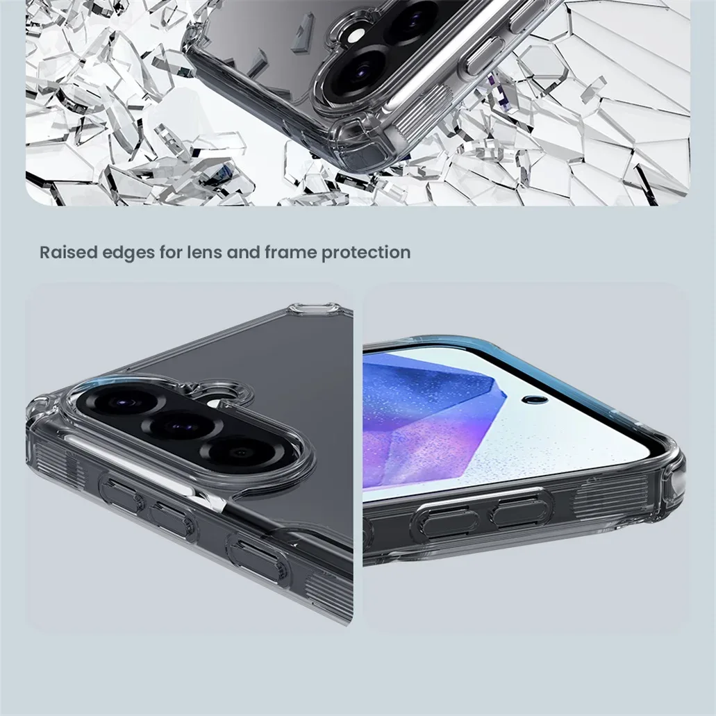 Nillkin For Samsung Galaxy A56 5G Case Nature Pro Transparent Soft TPU Frame Hard PC Shell Clear Back Cover For Samsung A56 5G