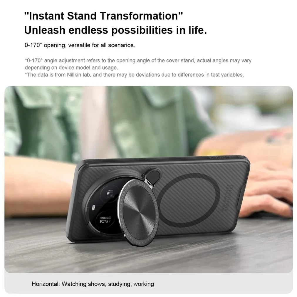 For Xiaomi 15 Ultra MagSafe Case NILLKIN Transparent Case Magnetic Wireless Charging Phone Holder Camera Cover For Mi 15 Ultra