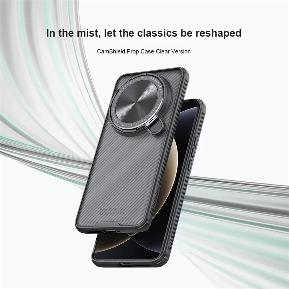 For Xiaomi 15 Ultra Transparent Case NILLKIN CamShield Prop With Phone Holder Hinged Camera Protective Cover For Xiaomi 15Ultra