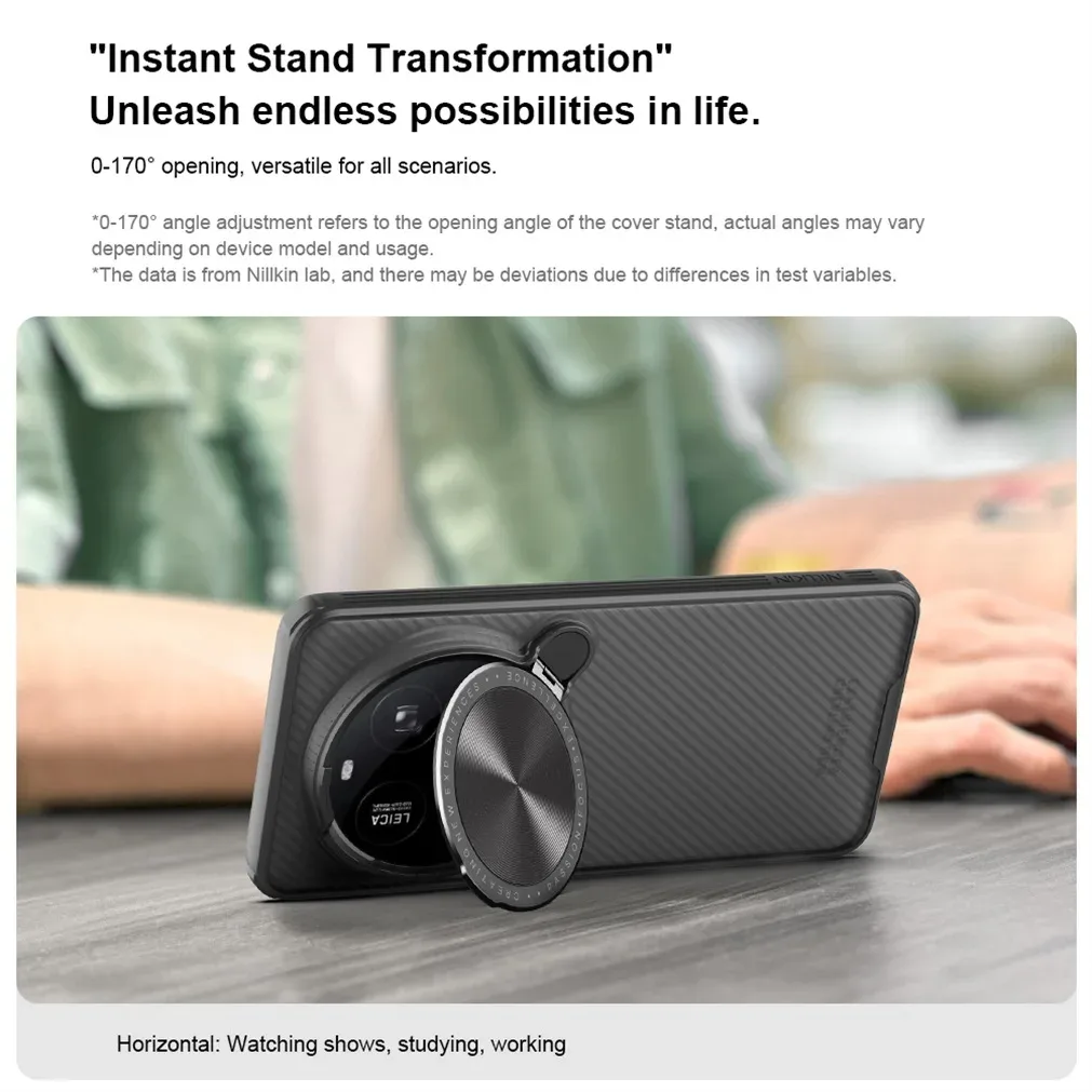 For Xiaomi 15 Ultra Transparent Case NILLKIN CamShield Prop With Phone Holder Hinged Camera Protective Cover For Xiaomi 15Ultra