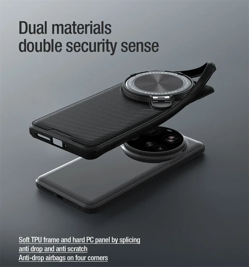 For Xiaomi 15 Ultra Case NILLKIN CamShield Prop Shockproof With Phone Holder Hinged Camera Protective Cover For Xiaomi 15Ultra