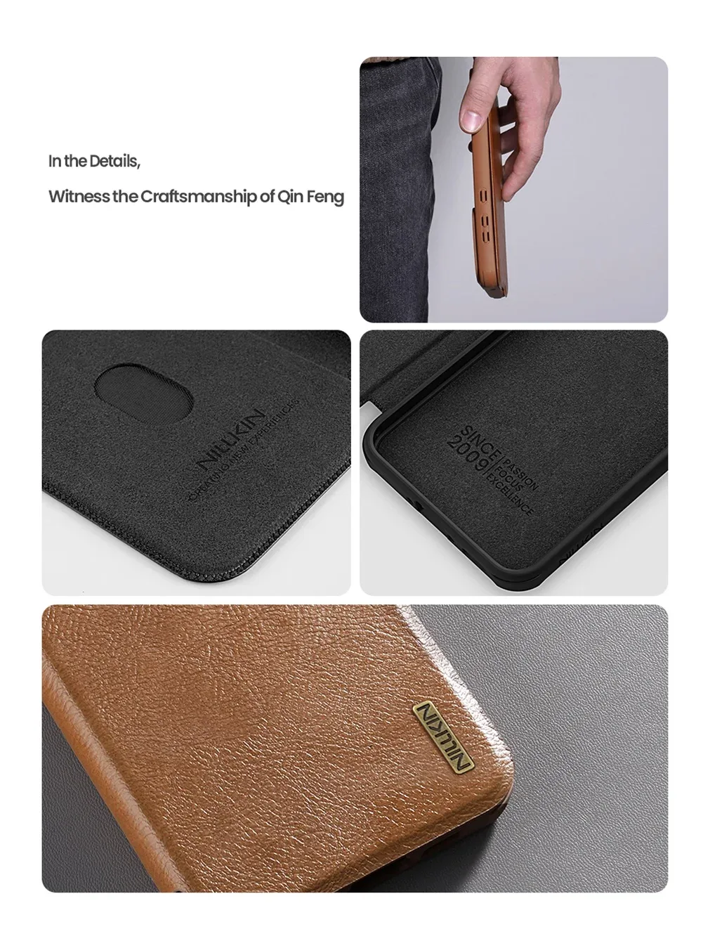 For Samsung Galaxy A56 5G Flip Case Nillkin QIN Pro Slide Camera Card Pocket Leather Book Cover For Samsung A56 5G Phone Bags