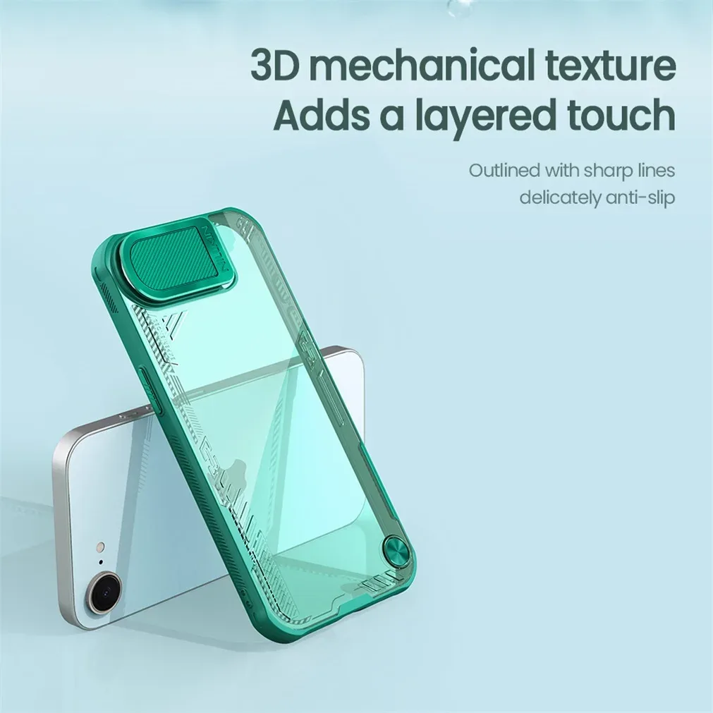 For iPhone 16e Case NILLKIN Iceblade Prop Shockproof Transparent Eco-friendly Material Phone Holder Camera Cover For iPhone16e