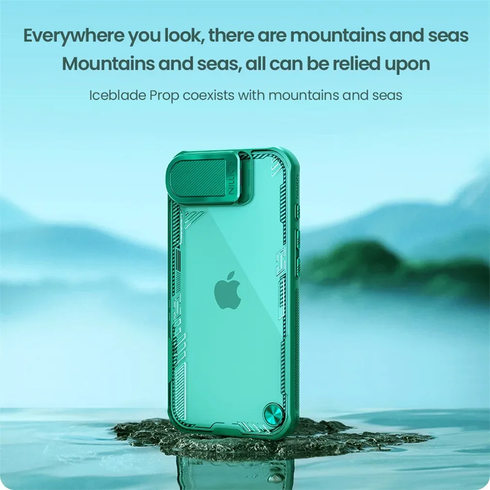 For iPhone 16e Case NILLKIN Iceblade Prop Shockproof Transparent Eco-friendly Material Phone Holder Camera Cover For iPhone16e