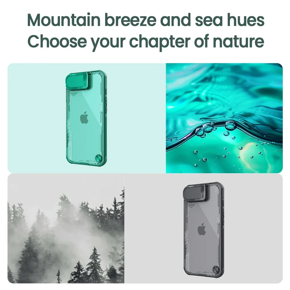 For iPhone 16e Case NILLKIN Iceblade Prop Shockproof Transparent Eco-friendly Material Phone Holder Camera Cover For iPhone16e