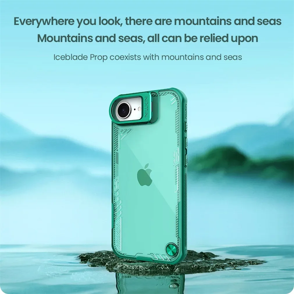 For iPhone 16e Case NILLKIN Iceblade Prop Shockproof Transparent Eco-friendly Clear Back Cover For iPhone16e With Camera Holder