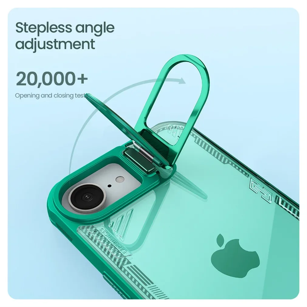 For iPhone 16e Case NILLKIN Iceblade Prop Shockproof Transparent Eco-friendly Clear Back Cover For iPhone16e With Camera Holder